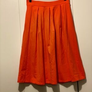Elegant Orange A-Line Skirt